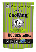 ZooRing Влажный корм для стерилизованных кошек, сочные кусочки в соусе, Лосось с черникой