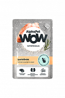 AlphaPet WOW Superpremium Влажный корм для взрослых кошек, сочные кусочки в соусе, Цыпленок