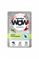 AlphaPet WOW Влажный корм для кошек, ломтики в соусе, Кролик с потрошками